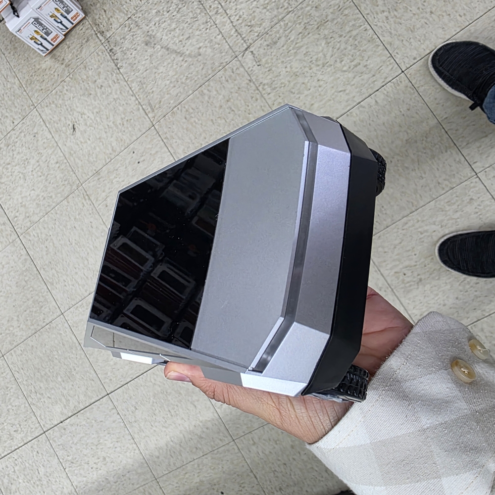 Sleek Silver and Black Model Vehicle